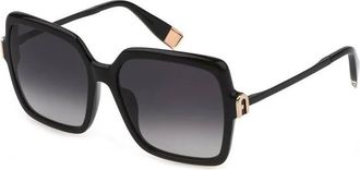 Furla Accessoires, Dames, Zwart, ONE Size, Stijlvolle Zwarte Dames Zonnebril