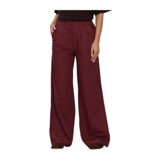 Harper & Yve Sadie-Pa Wide Broeken - Dames - Broeken - Rood - Maat: M Zijde