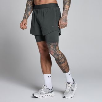 MyProtein Short Hybrid 5 2 en 1 para hombre de MP - Negro lavado - XS