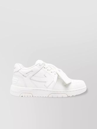 Off-white leather low-top sneakers