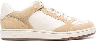 Polo Ralph Lauren Court leather-suede sneakers - men - Calf Leather/Calf Suede/Fabric/Fabric/Rubber - 11 - Neutrals