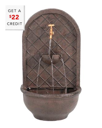 Sunnydaze Messina Solar Wall Fountain With $22 Credit