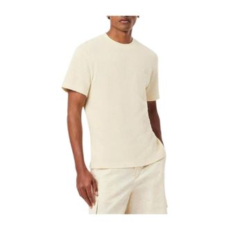 Lacoste T-Shirts, male, Beige, Size: 2XL Th2665 T-Shirt
