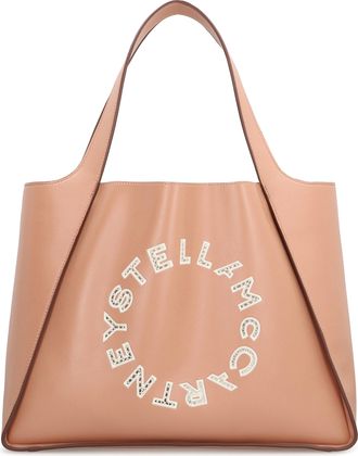 Stella McCartney Womens Logo Tote Bag Pink Polyurethane