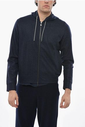 Corneliani Full Zip Virgin Wool Hoodie size 48