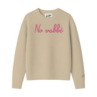 MC2 Saint Barth Tessa No Vabbe Trui - Dames - Truien - Beige - Maat: XS Wol