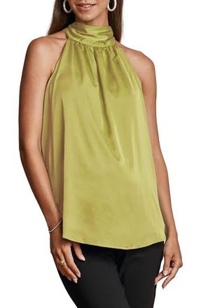 Angel Maternity Halter Maternity Blouse in Lime at Nordstrom, Size X-Large