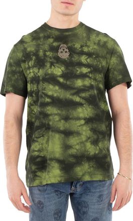 Alexander McQueen Alexander Mcqueen Mens Green Washed Dye T-Shirt, Size Medium