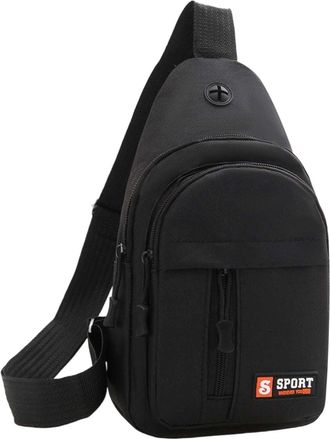 Generic Sports Chest Functional Outdoor Crossbody And Shoulder Versatile Messenger Bag For Daily Use And Exploration With Durable Construction (Black, One Siz