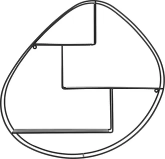 House Nordic Wandregal »Wrexham 60 x 12 x 60 cm Schwarz«