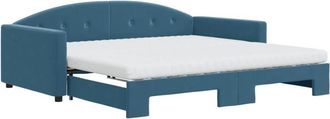 vidaXL Vidaxl - Sof&aacute; Cama Nido Con Colch&oacute;n Terciopelo Azul 100x200 Cm