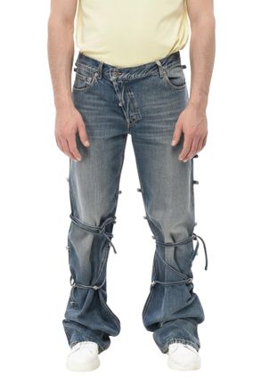 Alexander McQueen Blue Mid Rise Jeans