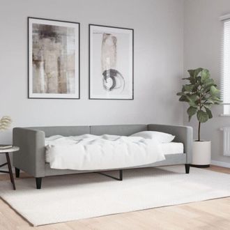 vidaXL Furniture Limited - Sof&aacute; Cama Con Colch&oacute;n Tela Gris Claro 90x200