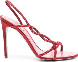 Rene Caovilla Sandali con strass 110mm - Rosso