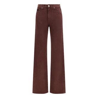 Jacob Cohen Vaqueros Rectos de Tiro Alto - Jeans - Mujer - Marr&oacute;n - W28