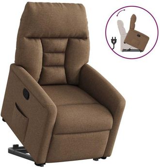 vidaXL Sill&oacute;n Reclinable Elevable De Tela Marr&oacute;n Vidaxl