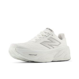 New Balance Mens Fresh Foam X More V5 Running Shoe, White/Reflection/Silver Metallic, 11.5 UK Wide