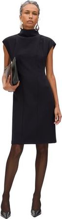 Another Tomorrow Double Face Cowl Dress in Black at Nordstrom, Size 36 It