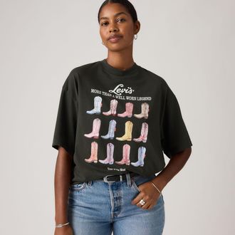 Levi's Graphic Short Stack Tee - Womens - M - Black