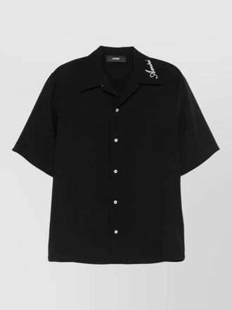 Amiri camp shirt embroidered detail short sleeves