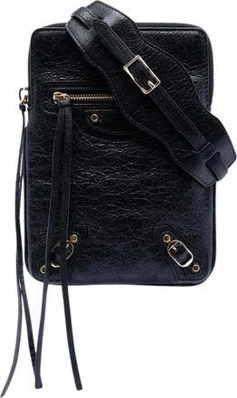 Balenciaga Pre-owned Cross Body Bags, female, Black, Size: ONE SIZE Pre-owned Vertical Zip Pouch