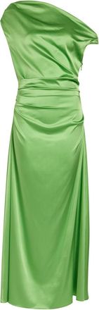 Staud Phare Draped Stretch-silk Maxi Dress - Green - 2 (UK6 / XS)