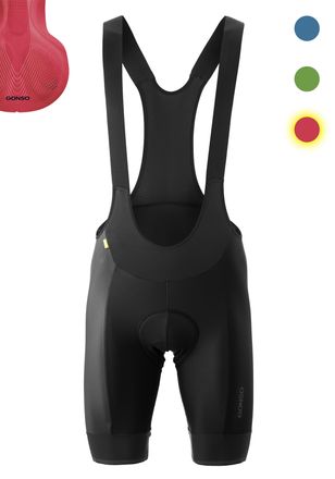 Gonso Fahrradhose GONSO SITIVO Bib M, Damen, Gr. 4XL, Normalgr&ouml;ssen, rot, 65% Polyamid, 35% Elasthan, Hosen Fahrradhose, Herren Radhose, Radlerhose mit spez