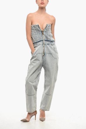 Balmain Sleeveless Denim Jumpsuit Balmain