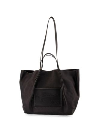 Lanvin Textured Black Tote Bag with Dual Carrying Options