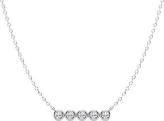 Grown Brilliance 1/4 cttw Round Lab Grown Diamond Pendant in Sterling Silver, 18 Inches, J-K Color, I1-I2 Clarity