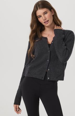Vuori Clothing Émilie Cashmere Cardi | Charcoal Heather | XS, Size Extra Small