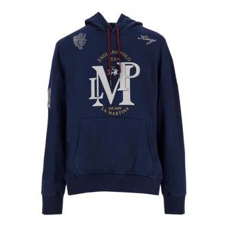 La Martina Hoodies & sweatvesten, Heren, Blauw, L, Katoen, Bartolomeo Hoodie