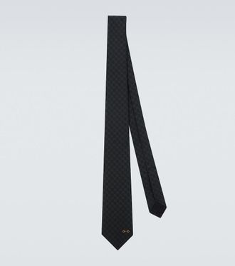 Gucci Cravatta GG in seta jacquard