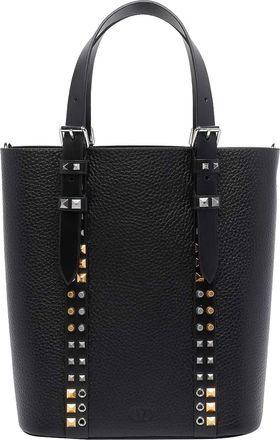 Valentino Garavani Black Rockstud Tote Bag