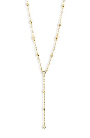 Argento Vivo Cubic Zirconia Station Y-Necklace in Gold at Nordstrom Rack