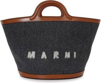 Marni Grijsbruine Schoudertas - Dames - Handtassen - Grijs - ONE Size - Tassen
