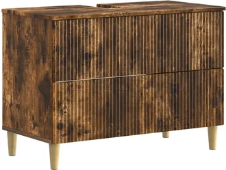 vidaXL Mueble De Lavabo Para Ba&ntilde;o Arnhem Roble Ahumado 82 X 41 X 59 Cm Vidaxl