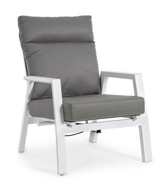 Outdoor Living Sill&oacute;n reclinable de aluminio y textilene color blanco roto