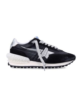 Golden Goose Lattice-Detail Sneakers with Silver Accents
