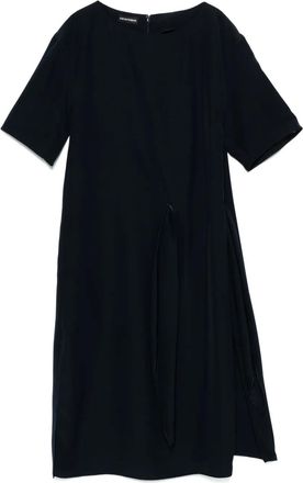 Emporio Armani Abito corto con nodo laterale - Blu