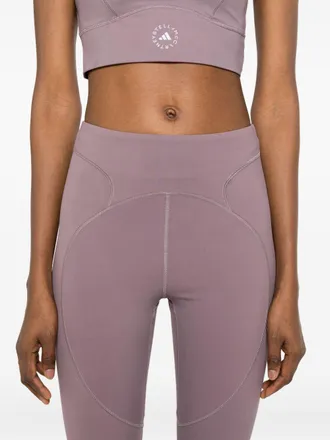 adidas by Stella McCartney Panelled High-Rise 7/8 Leggings - Lilac
