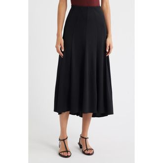 Theory Fluted Seam Sweate Skirt in Black at Nordstrom Rack, Size X-Large