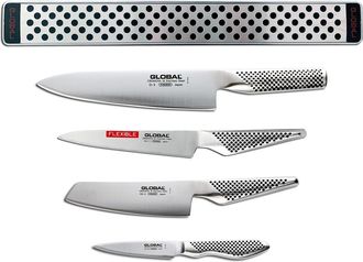 Global 5 Piece Magnetic Bar Knife Set