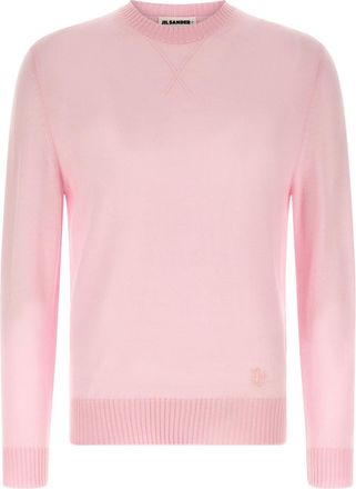 Jil Sander Pink Logo Embroidery Sweater