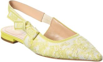 Dior Jadior Canvas & Leather Slingback Flat