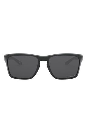 Oakley Sylas 58mm Prizm Polarized Sunglasses in Rubber Black at Nordstrom