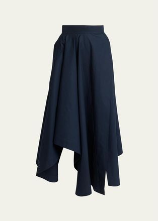 Givenchy Asymmetric Handkerchief Midi Flare Skirt