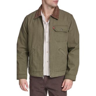 Levi's Lightweight Cotton Twill Utility Jacket in Olive Tree at Nordstrom, Size Xx-Large