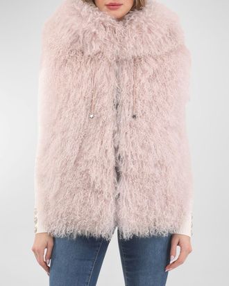 Gorski Reversible Mongolian Lamb Shearling Vest