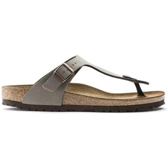 Birkenstock Gizeh Birko-Flor Nubuck Sandalen - Dames - Slippers - Beige - 39 EU - Schoenen